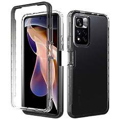 Coque Ultra Fine Transparente Souple Housse Etui 360 Degres Avant et Arriere Degrade JX1 pour Xiaomi Poco X4 NFC Noir