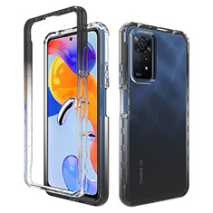 Coque Ultra Fine Transparente Souple Housse Etui 360 Degres Avant et Arriere Degrade JX1 pour Xiaomi Redmi Note 11 Pro 5G Noir