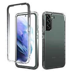 Coque Ultra Fine Transparente Souple Housse Etui 360 Degres Avant et Arriere Degrade M01 pour Samsung Galaxy S21 Plus 5G Noir