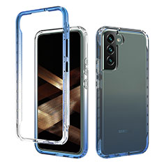 Coque Ultra Fine Transparente Souple Housse Etui 360 Degres Avant et Arriere Degrade M01 pour Samsung Galaxy S24 5G Bleu