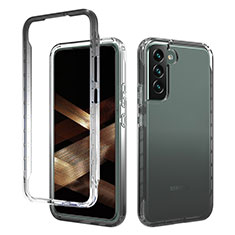 Coque Ultra Fine Transparente Souple Housse Etui 360 Degres Avant et Arriere Degrade M01 pour Samsung Galaxy S24 Plus 5G Noir