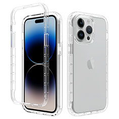 Coque Ultra Fine Transparente Souple Housse Etui 360 Degres Avant et Arriere Degrade pour Apple iPhone 13 Pro Clair