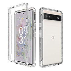 Coque Ultra Fine Transparente Souple Housse Etui 360 Degres Avant et Arriere Degrade pour Google Pixel 6a 5G Clair