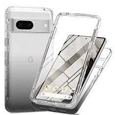 Coque Ultra Fine Transparente Souple Housse Etui 360 Degres Avant et Arriere Degrade pour Google Pixel 7 5G Gris Fonce