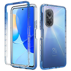 Coque Ultra Fine Transparente Souple Housse Etui 360 Degres Avant et Arriere Degrade pour Huawei Honor 50 SE 5G Bleu