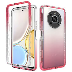 Coque Ultra Fine Transparente Souple Housse Etui 360 Degres Avant et Arriere Degrade pour Huawei Honor Magic4 Lite 4G Rouge