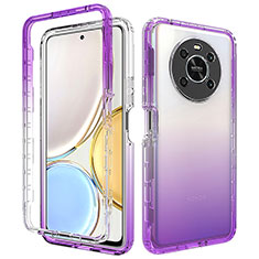 Coque Ultra Fine Transparente Souple Housse Etui 360 Degres Avant et Arriere Degrade pour Huawei Honor Magic4 Lite 4G Violet