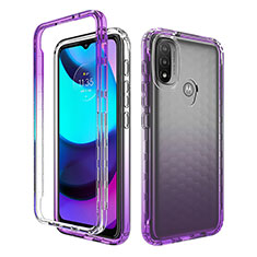 Coque Ultra Fine Transparente Souple Housse Etui 360 Degres Avant et Arriere Degrade pour Motorola Moto E20 Violet