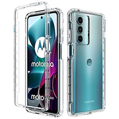 Coque Ultra Fine Transparente Souple Housse Etui 360 Degres Avant et Arriere Degrade pour Motorola Moto G200 5G Clair