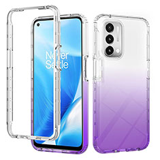 Coque Ultra Fine Transparente Souple Housse Etui 360 Degres Avant et Arriere Degrade pour OnePlus Nord N200 5G Violet