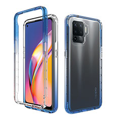 Coque Ultra Fine Transparente Souple Housse Etui 360 Degres Avant et Arriere Degrade pour Oppo A94 4G Bleu