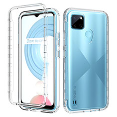 Coque Ultra Fine Transparente Souple Housse Etui 360 Degres Avant et Arriere Degrade pour Realme C25Y India Clair