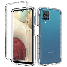 Coque Ultra Fine Transparente Souple Housse Etui 360 Degres Avant et Arriere Degrade pour Samsung Galaxy A12 Clair