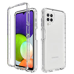 Coque Ultra Fine Transparente Souple Housse Etui 360 Degres Avant et Arriere Degrade pour Samsung Galaxy A22 4G Clair