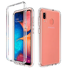 Coque Ultra Fine Transparente Souple Housse Etui 360 Degres Avant et Arriere Degrade pour Samsung Galaxy A30 Clair