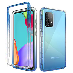 Coque Ultra Fine Transparente Souple Housse Etui 360 Degres Avant et Arriere Degrade pour Samsung Galaxy A52s 5G Bleu