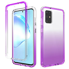 Coque Ultra Fine Transparente Souple Housse Etui 360 Degres Avant et Arriere Degrade pour Samsung Galaxy S20 Plus 5G Violet
