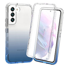 Coque Ultra Fine Transparente Souple Housse Etui 360 Degres Avant et Arriere Degrade pour Samsung Galaxy S23 Plus 5G Bleu