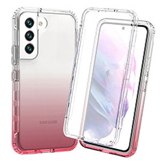 Coque Ultra Fine Transparente Souple Housse Etui 360 Degres Avant et Arriere Degrade pour Samsung Galaxy S23 Plus 5G Rouge