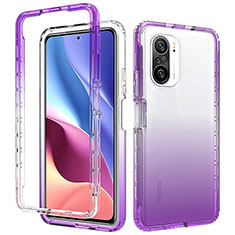 Coque Ultra Fine Transparente Souple Housse Etui 360 Degres Avant et Arriere Degrade pour Xiaomi Mi 11i 5G Violet