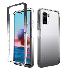 Coque Ultra Fine Transparente Souple Housse Etui 360 Degres Avant et Arriere Degrade pour Xiaomi Poco M5S Gris Fonce