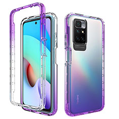 Coque Ultra Fine Transparente Souple Housse Etui 360 Degres Avant et Arriere Degrade pour Xiaomi Redmi 10 (2022) Violet