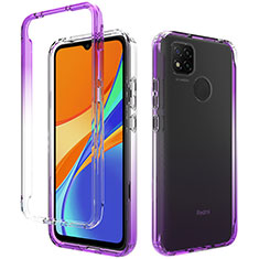 Coque Ultra Fine Transparente Souple Housse Etui 360 Degres Avant et Arriere Degrade pour Xiaomi Redmi 9 Activ Violet