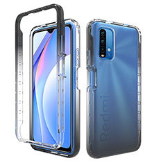 Coque Ultra Fine Transparente Souple Housse Etui 360 Degres Avant et Arriere Degrade pour Xiaomi Redmi 9 Power Gris Fonce