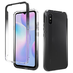 Coque Ultra Fine Transparente Souple Housse Etui 360 Degres Avant et Arriere Degrade pour Xiaomi Redmi 9i Gris Fonce