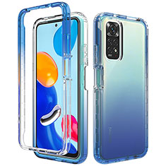 Coque Ultra Fine Transparente Souple Housse Etui 360 Degres Avant et Arriere Degrade pour Xiaomi Redmi Note 12 Pro 4G Bleu