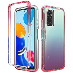 Coque Ultra Fine Transparente Souple Housse Etui 360 Degres Avant et Arriere Degrade pour Xiaomi Redmi Note 12 Pro 4G Rouge