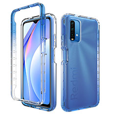 Coque Ultra Fine Transparente Souple Housse Etui 360 Degres Avant et Arriere Degrade pour Xiaomi Redmi Note 9 4G Bleu