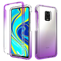 Coque Ultra Fine Transparente Souple Housse Etui 360 Degres Avant et Arriere Degrade pour Xiaomi Redmi Note 9 Pro Violet