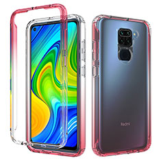 Coque Ultra Fine Transparente Souple Housse Etui 360 Degres Avant et Arriere Degrade pour Xiaomi Redmi Note 9 Rouge