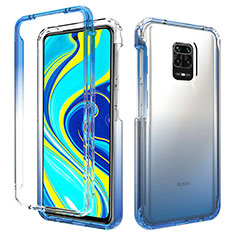 Coque Ultra Fine Transparente Souple Housse Etui 360 Degres Avant et Arriere Degrade pour Xiaomi Redmi Note 9S Bleu