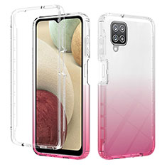 Coque Ultra Fine Transparente Souple Housse Etui 360 Degres Avant et Arriere Degrade YB2 pour Samsung Galaxy M12 Rose