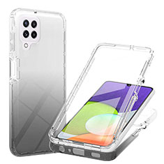 Coque Ultra Fine Transparente Souple Housse Etui 360 Degres Avant et Arriere Degrade ZJ1 pour Samsung Galaxy A22 4G Noir