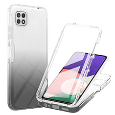 Coque Ultra Fine Transparente Souple Housse Etui 360 Degres Avant et Arriere Degrade ZJ1 pour Samsung Galaxy A22 5G Noir