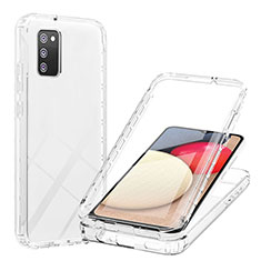 Coque Ultra Fine Transparente Souple Housse Etui 360 Degres Avant et Arriere Degrade ZJ1 pour Samsung Galaxy M02s Clair