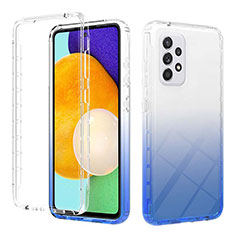 Coque Ultra Fine Transparente Souple Housse Etui 360 Degres Avant et Arriere Degrade ZJ2 pour Samsung Galaxy A52 5G Bleu