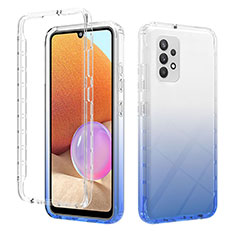 Coque Ultra Fine Transparente Souple Housse Etui 360 Degres Avant et Arriere Degrade ZJ2 pour Samsung Galaxy M32 5G Bleu