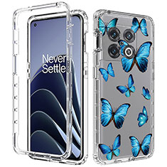 Coque Ultra Fine Transparente Souple Housse Etui 360 Degres Avant et Arriere JX1 pour OnePlus 10 Pro 5G Bleu