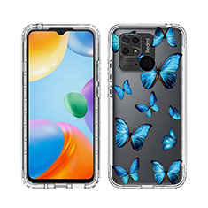 Coque Ultra Fine Transparente Souple Housse Etui 360 Degres Avant et Arriere JX1 pour Xiaomi Redmi 10 India Bleu