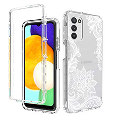 Coque Ultra Fine Transparente Souple Housse Etui 360 Degres Avant et Arriere JX3 pour Samsung Galaxy F02S SM-E025F Blanc