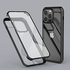 Coque Ultra Fine Transparente Souple Housse Etui 360 Degres Avant et Arriere LK1 pour Apple iPhone 15 Pro Max Noir