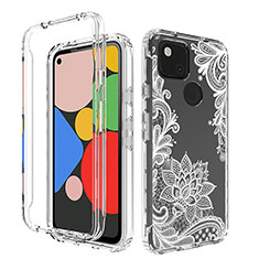 Coque Ultra Fine Transparente Souple Housse Etui 360 Degres Avant et Arriere pour Google Pixel 4a Blanc