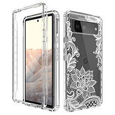 Coque Ultra Fine Transparente Souple Housse Etui 360 Degres Avant et Arriere pour Google Pixel 6 5G Blanc