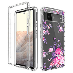 Coque Ultra Fine Transparente Souple Housse Etui 360 Degres Avant et Arriere pour Google Pixel 6 5G Rose