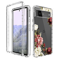 Coque Ultra Fine Transparente Souple Housse Etui 360 Degres Avant et Arriere pour Google Pixel 6 Pro 5G Marron