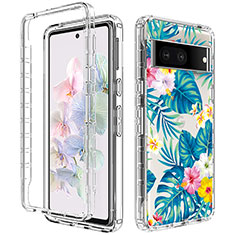 Coque Ultra Fine Transparente Souple Housse Etui 360 Degres Avant et Arriere pour Google Pixel 7 5G Bleu Ciel